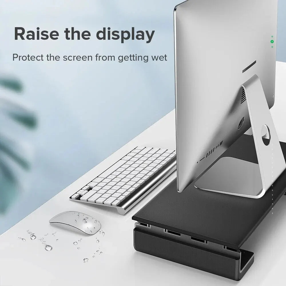 Suporte Ergonômico para Monitor e Notebook (Base de Mesa)