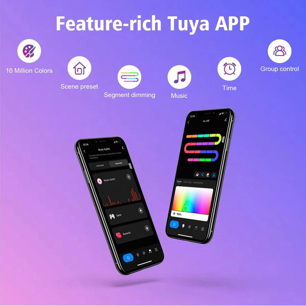 Cordão de Luzes LED Inteligente Tuya Wifi/Bluetooth 15m (25 Lâmpadas)