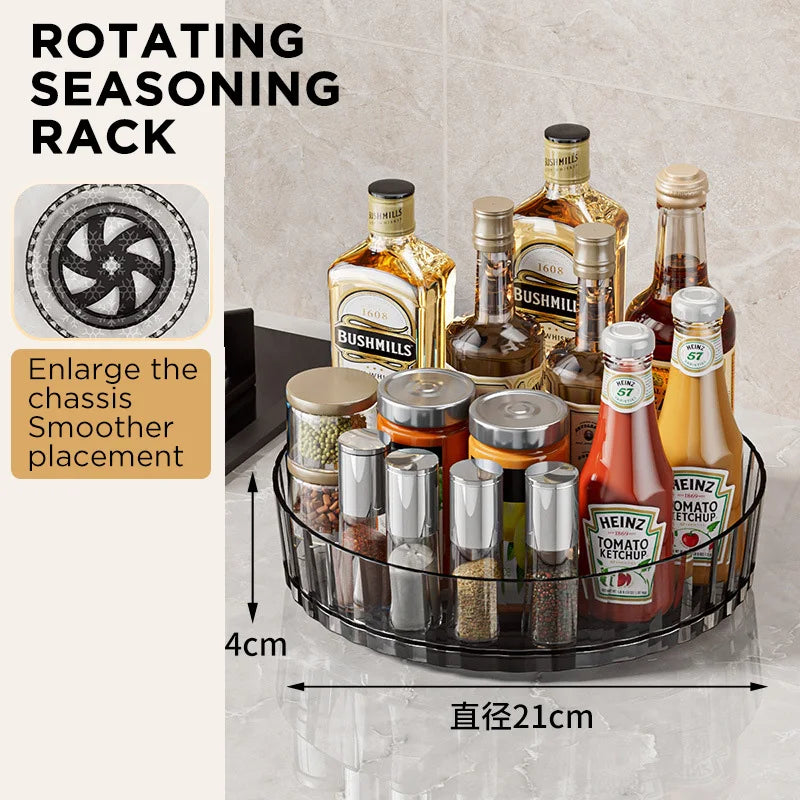 Organizador Giratório 360°: Organizador de Especiarias Antiderrapante