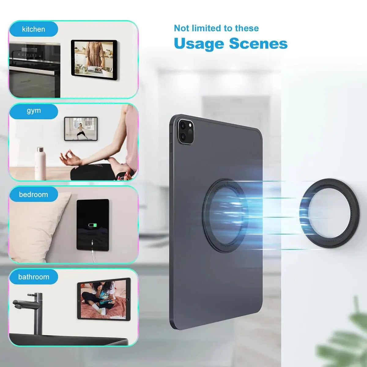 Suporte Magnético de Parede para Tablet e iPad