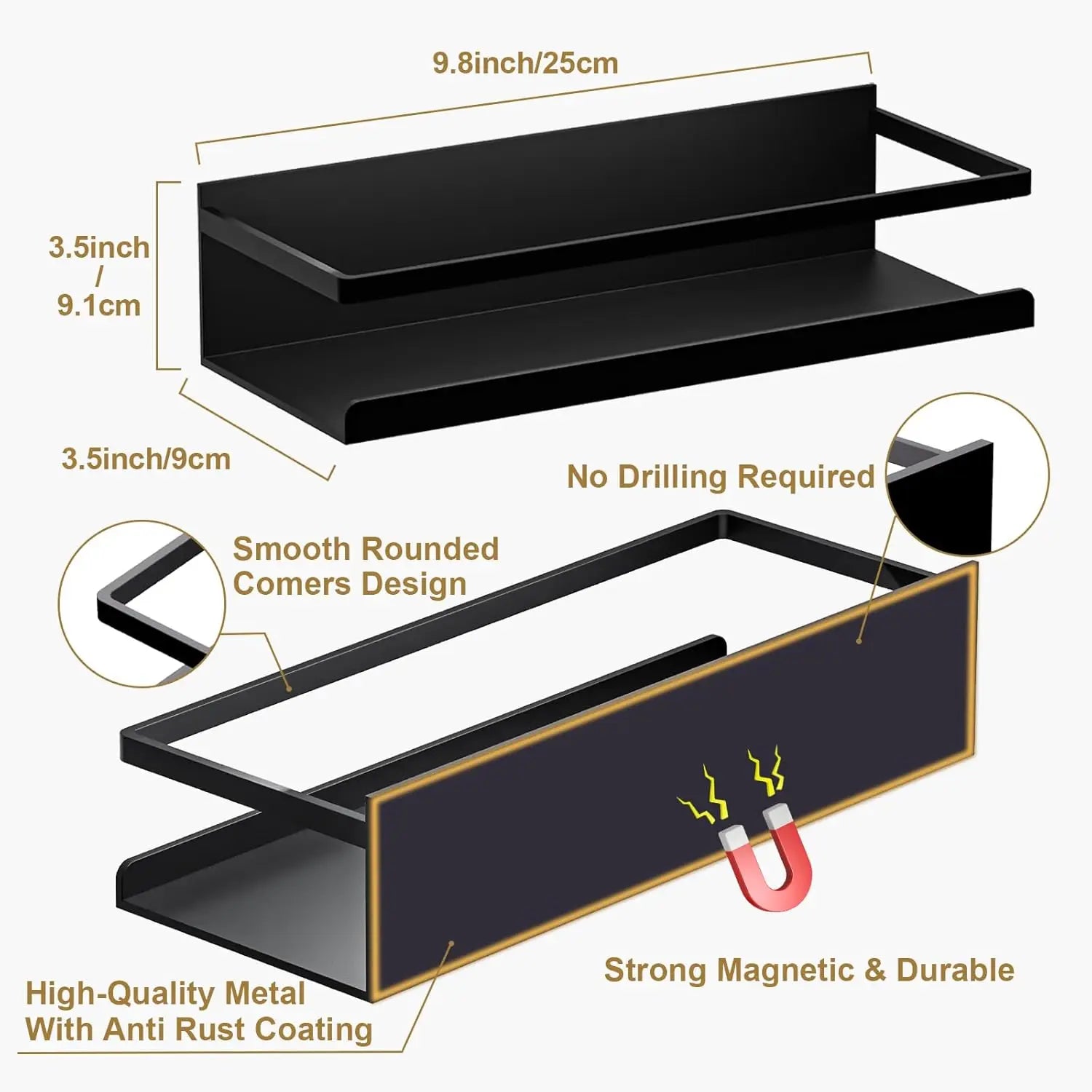 Suporte Multiuso Magnético para Banheiro, Lavanderia e Cozinha