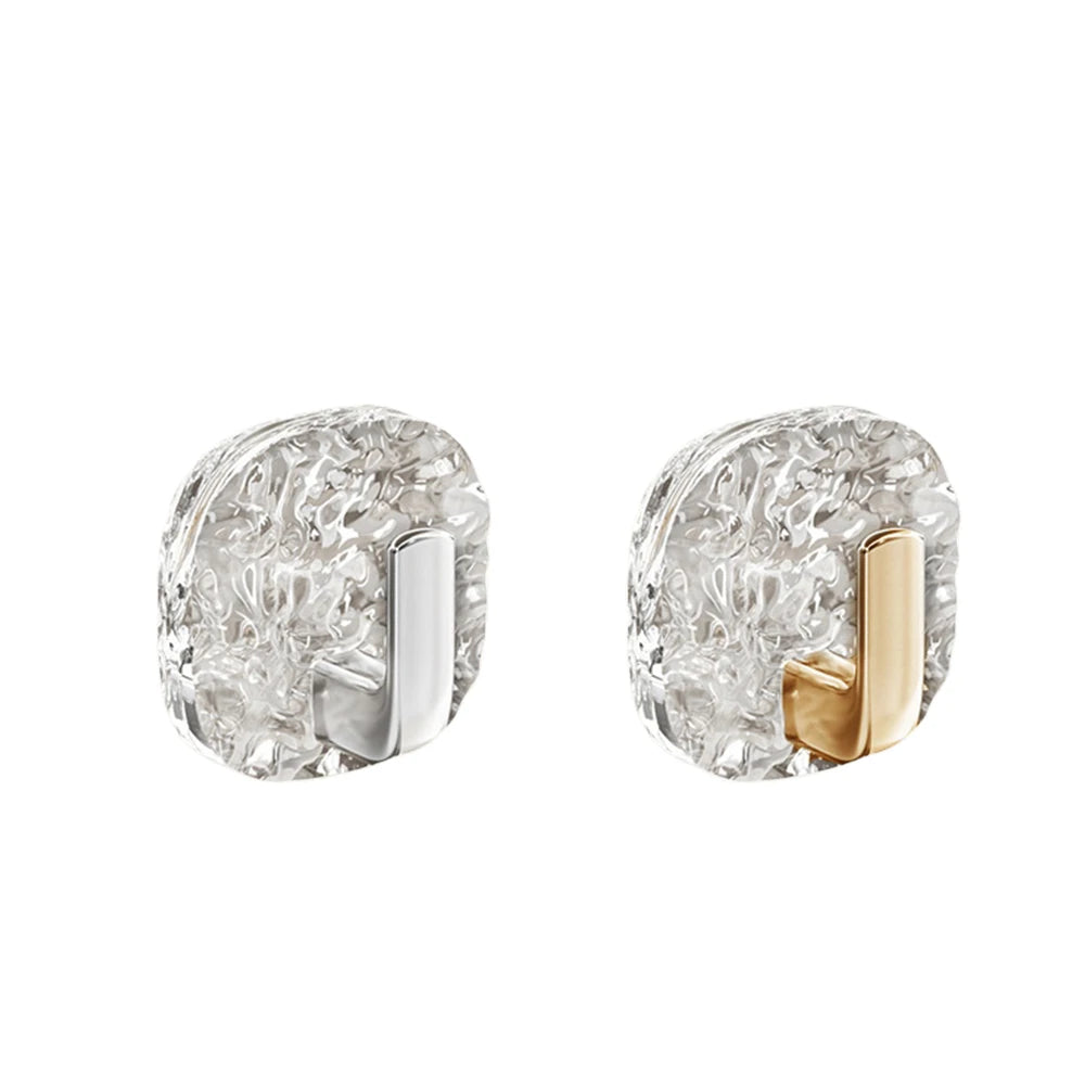 Kit com 4 Ganchos Adesivos Transparentes de Alta Fixação