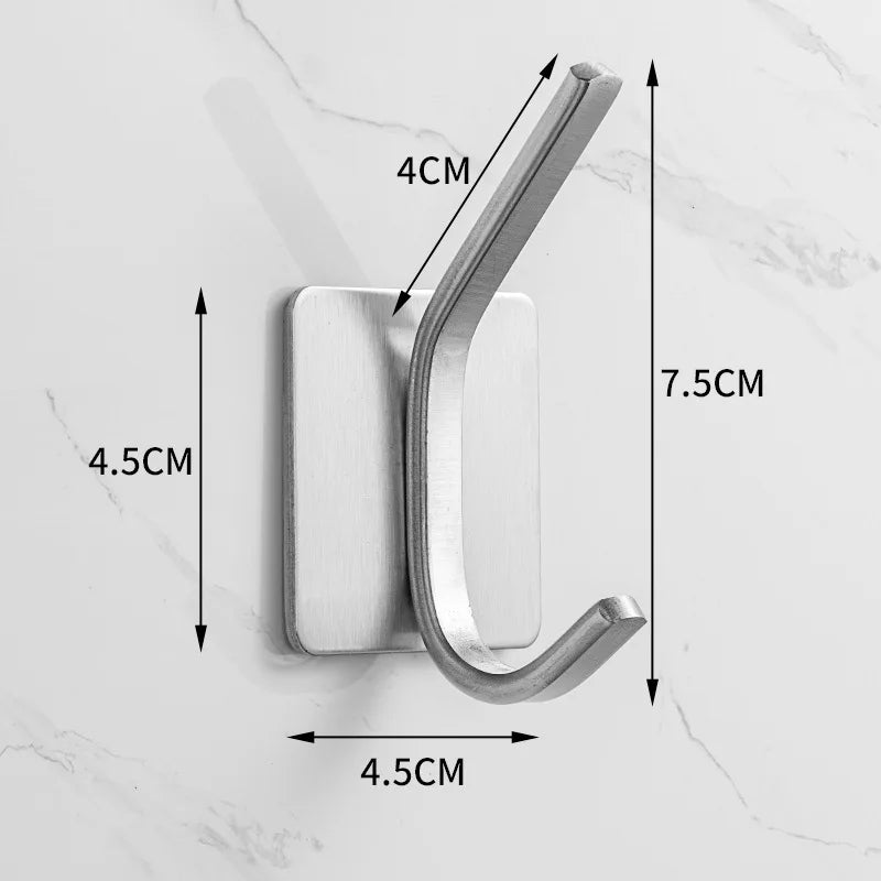 Gancho Adesivo de Aço Inox 304 à Prova d'Água (Alta Fixação)