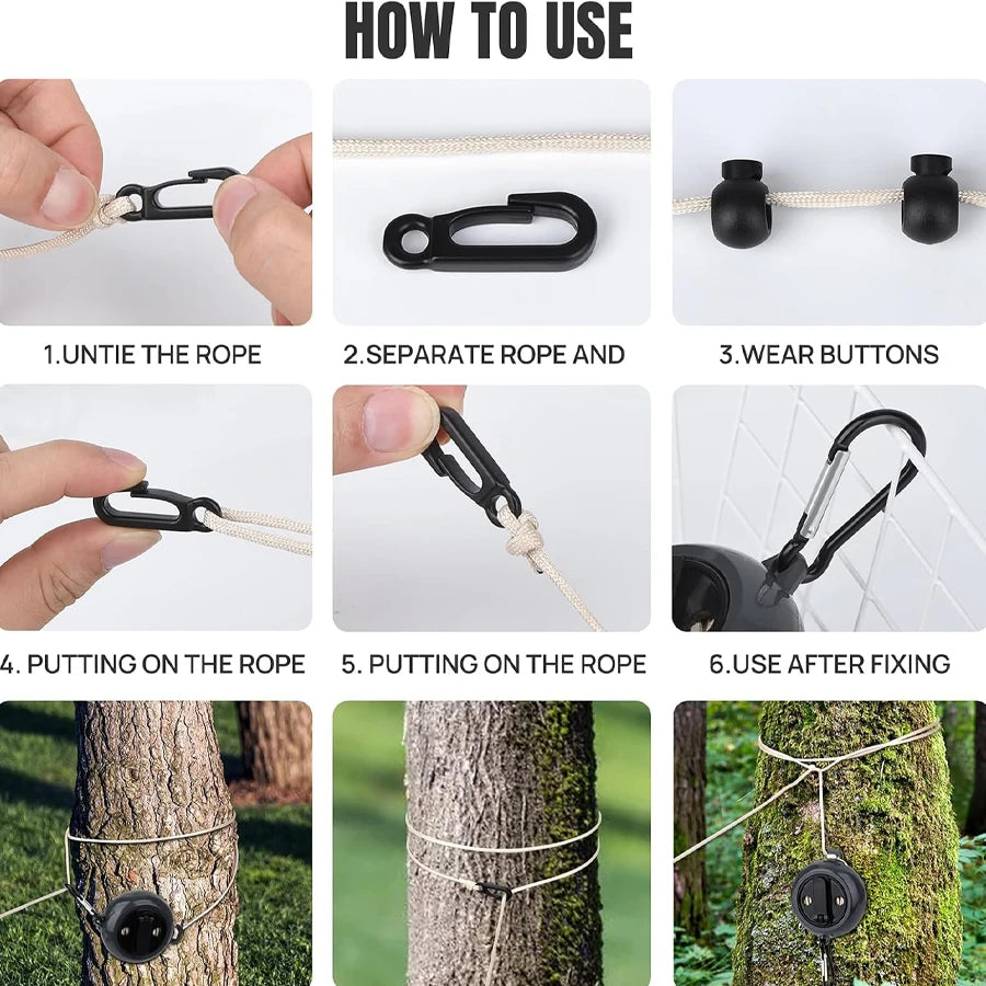 Varal Portátil Retrátil para Viagem e Camping (10 Metros)