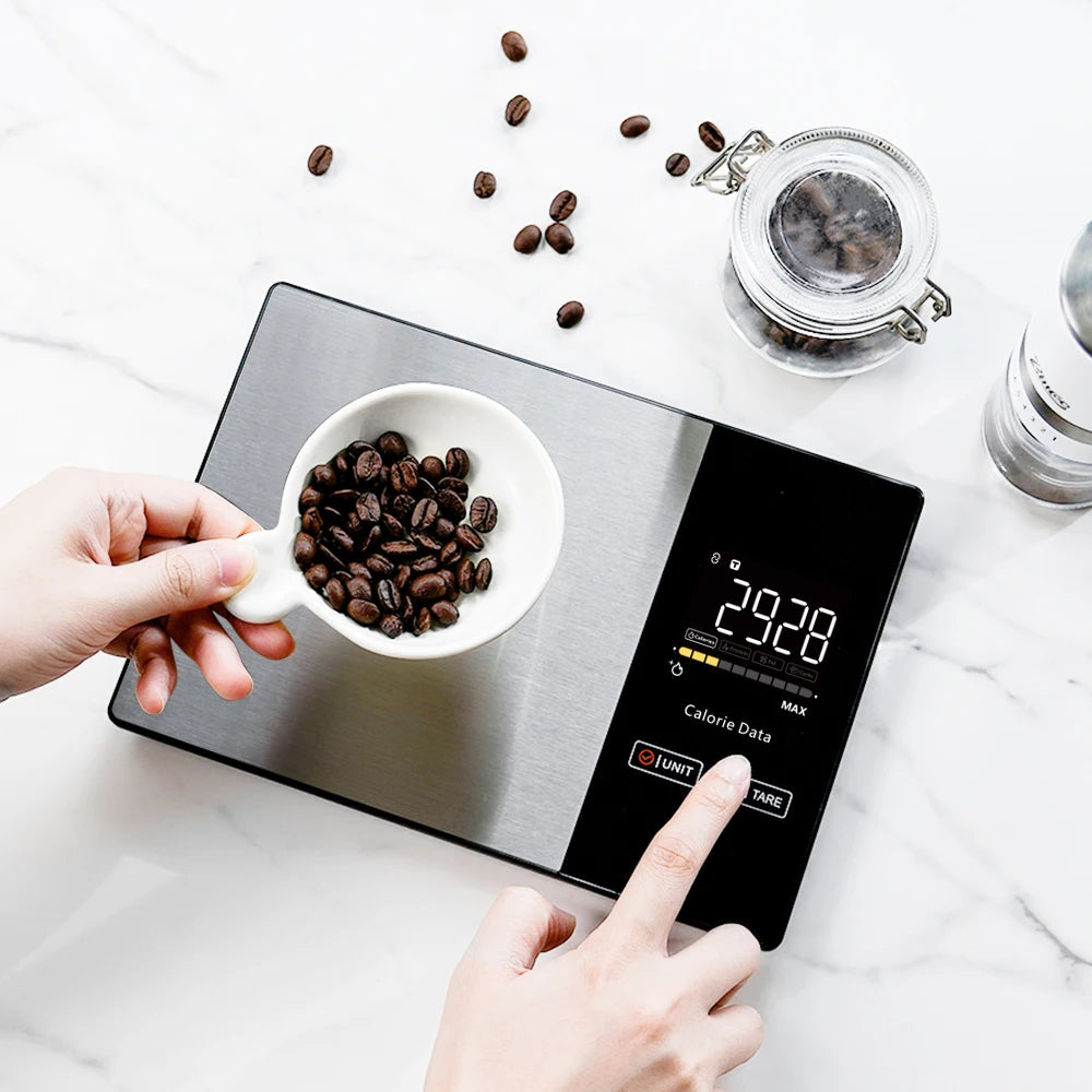 Balança Digital 5kg Aço Inox: Smart com Calculadora Nutricional