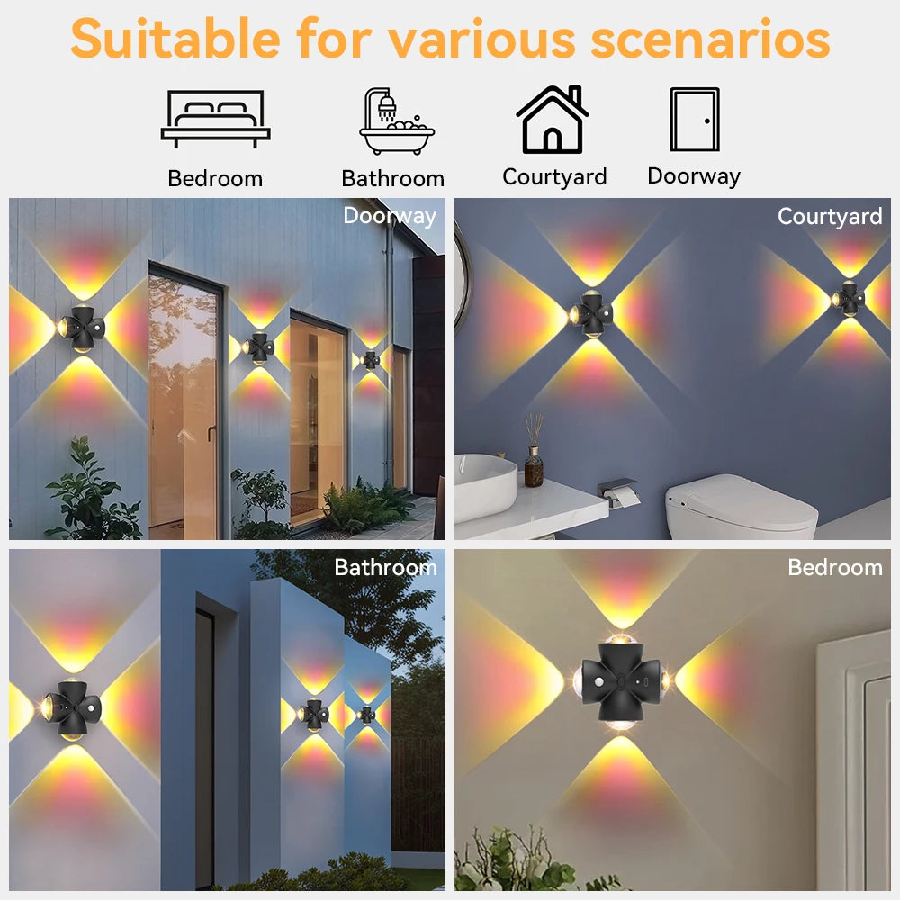 Luminária de Parede Sem Fio com Sensor de Presença (Recarregável USB)