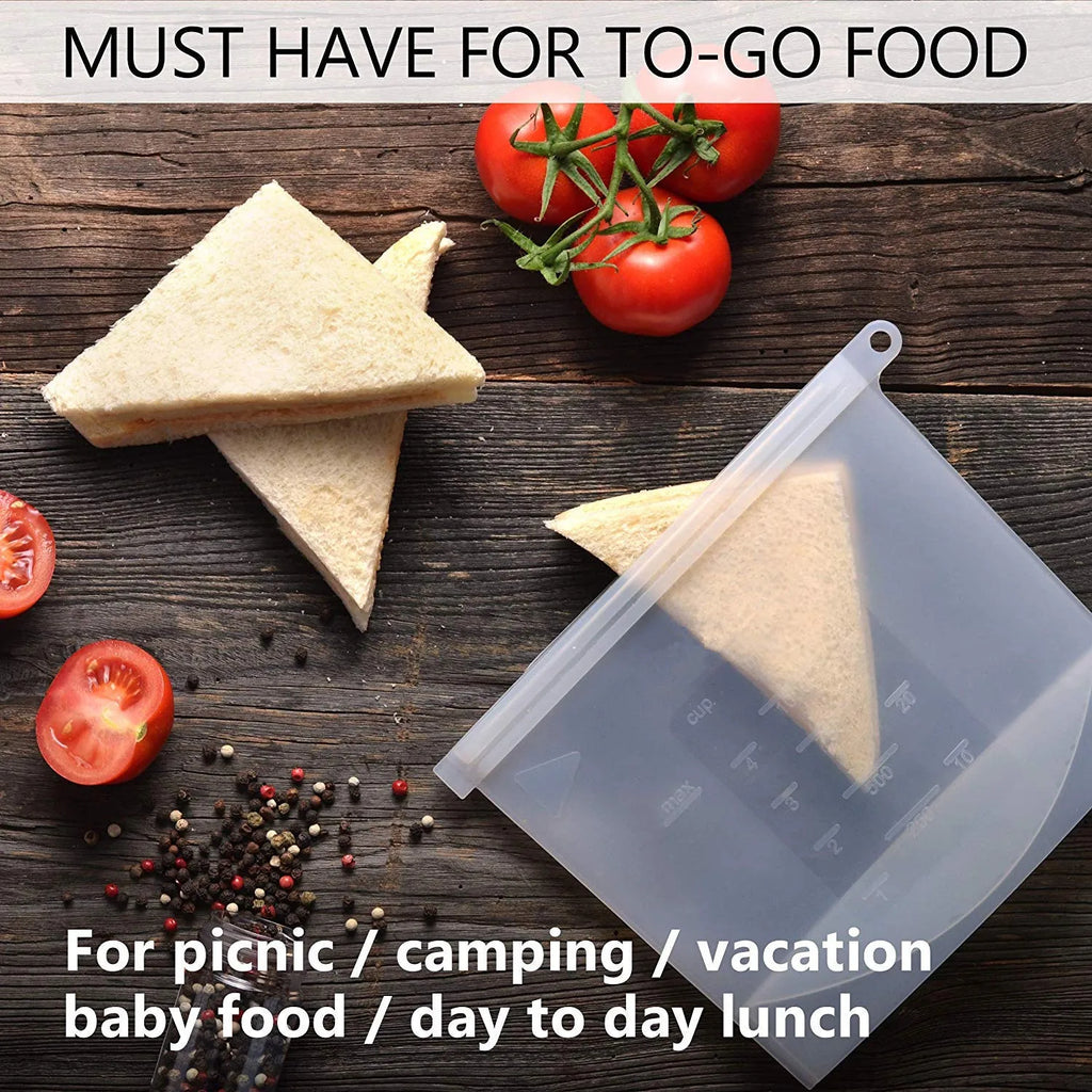 Saco Hermético de Silicone (1 Peça): Livre de BPA