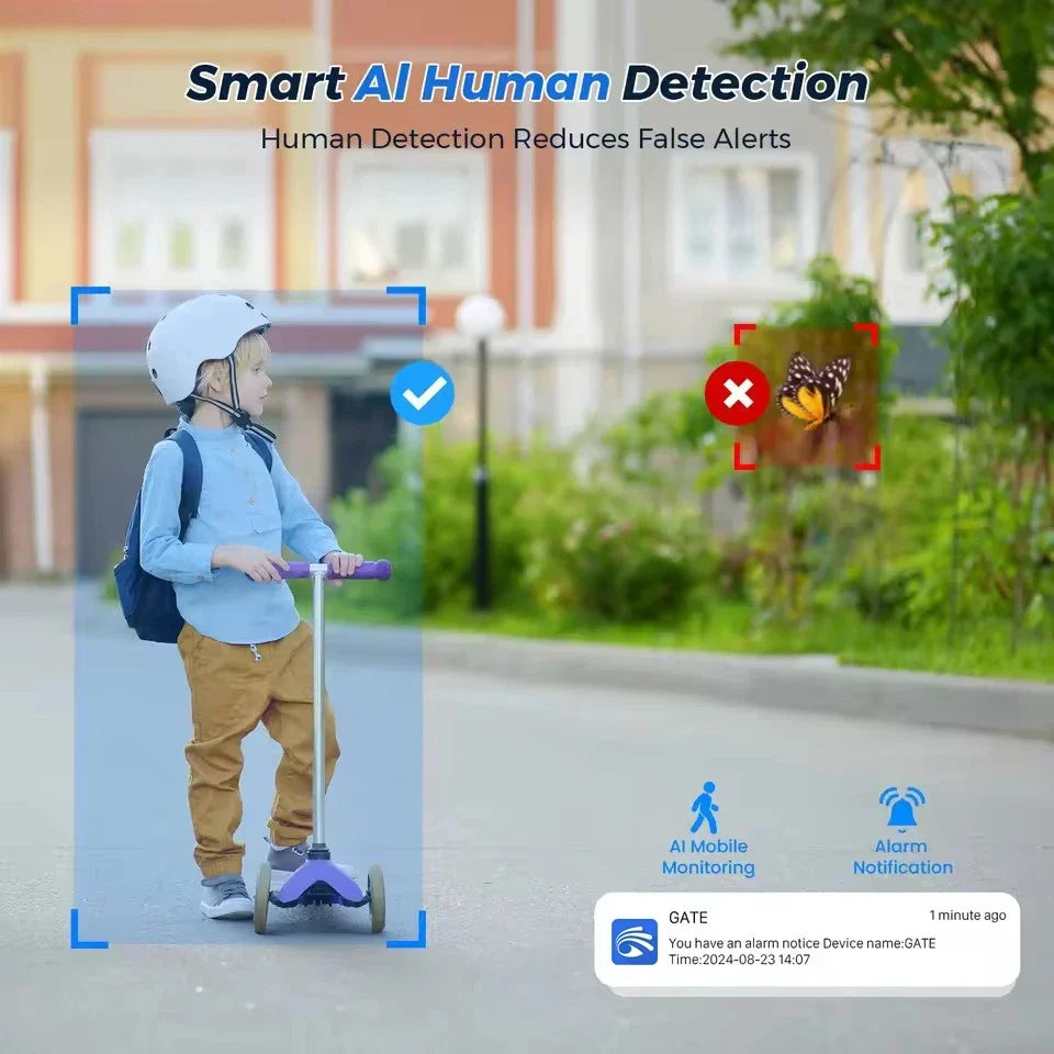 Câmera de Segurança Externa Wifi Yoosee 5MP com Visão Noturna Colorida