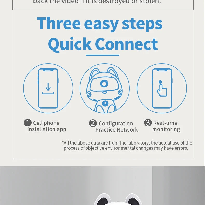 Babá Eletrônica com Câmera Wifi e Rastreamento Automático