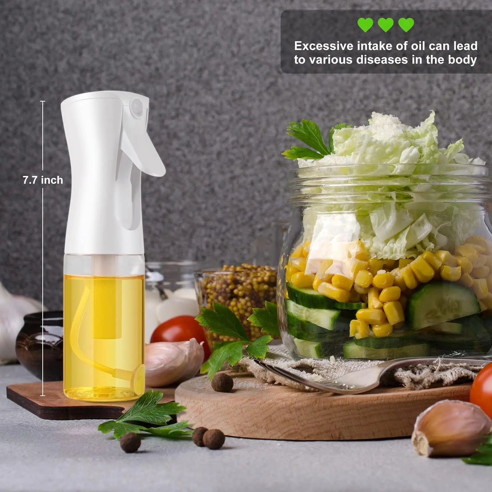 Borrifador de Óleo para Cozinhar: Spray para Air Fryer e Saladas