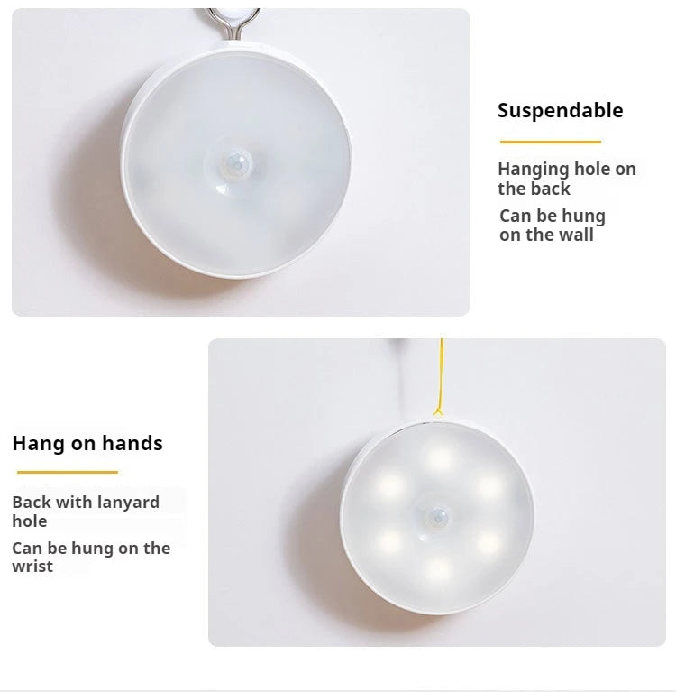 Mini Luz Noturna LED com Sensor de Movimento (Recarregável USB-C)