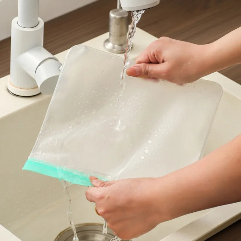 Kit Sacos de Armazenamento Reutilizáveis PEVA: (3/5/10/24 Peças)