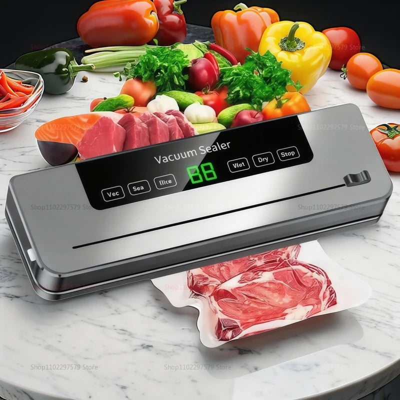 Máquina Seladora a Vácuo: Com Esterilização UV e Cortador Embutido