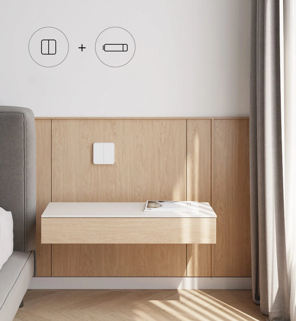 Interruptor Inteligente Xiaomi Sem Fio (Versão Tecla Dupla)