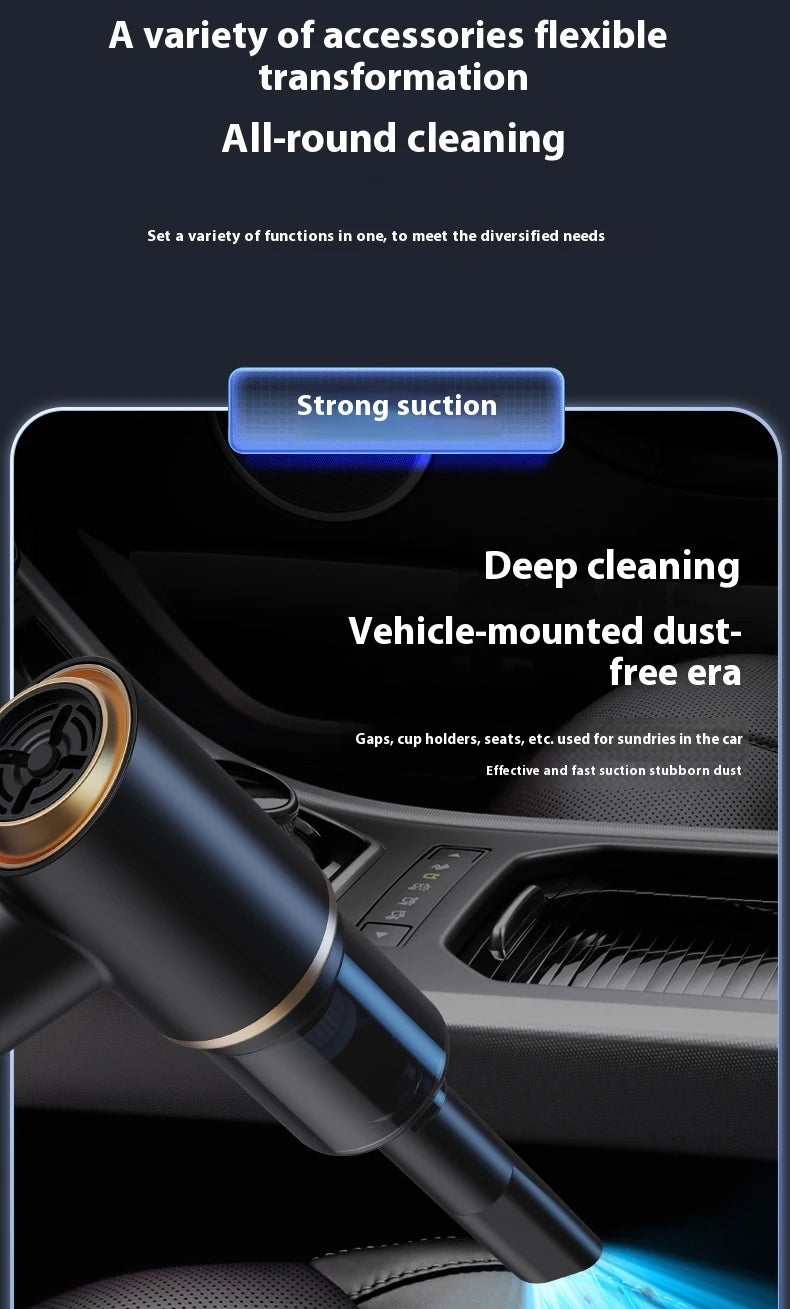 Mini Aspirador e Soprador Recarregável com Acessórios