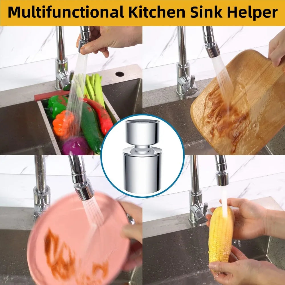 Bico Aerador de Torneira Giratório 360° com 2 Modos de Jato