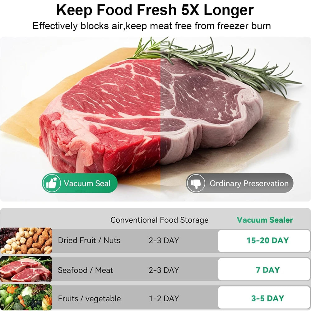 Mini Seladora a Vácuo Portátil: Recarregável USB com 3 Modos