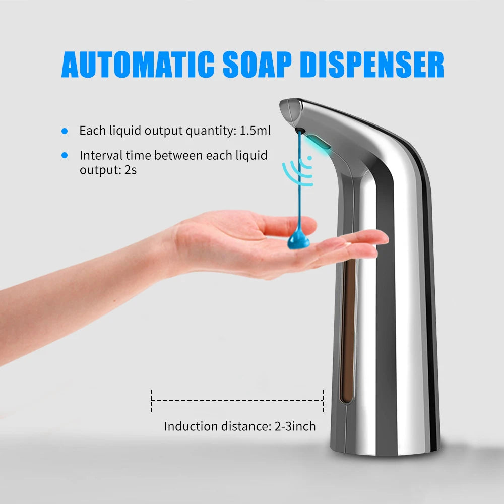 Dispenser Automático de Sabonete Líquido 400ml com Sensor (Dourado/Prata)