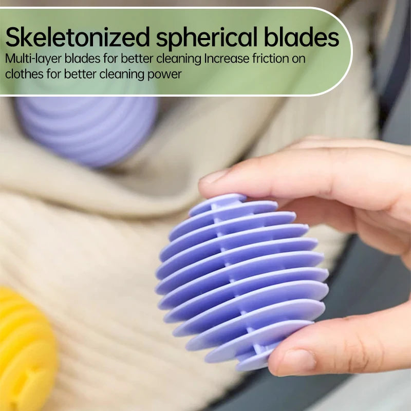 Bola de Lavanderia Silicone Reutilizável (Tira Pelos e Fiapos)