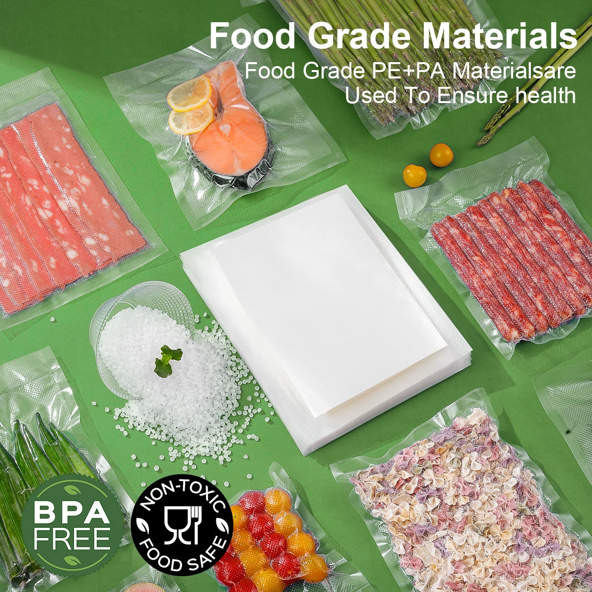 Kit 100 Sacos para Seladora a Vácuo: Armazenamento de Alimentos