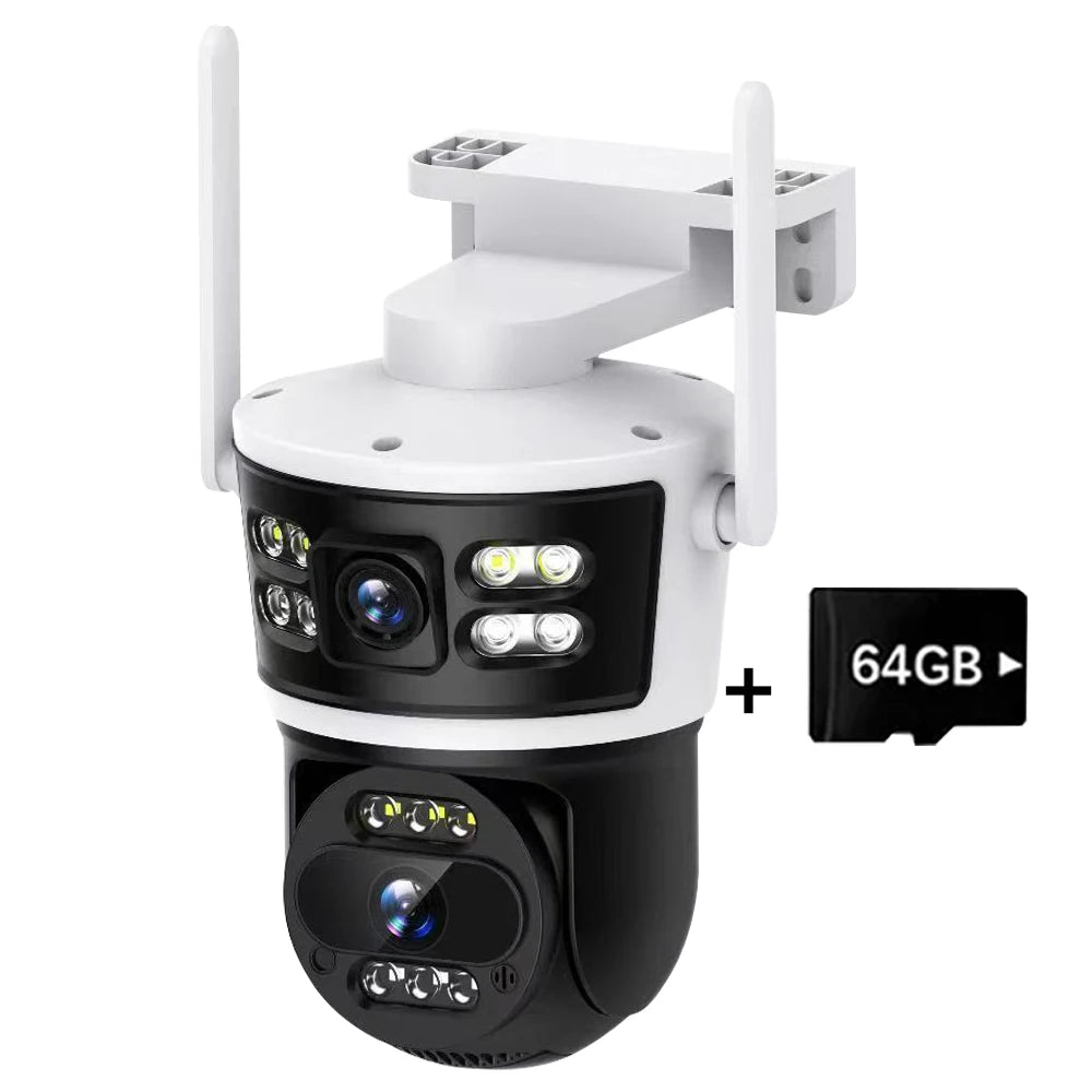 Câmera IP à Prova d'Água (IP66) com Lente Dupla e Visão Noturna Colorida