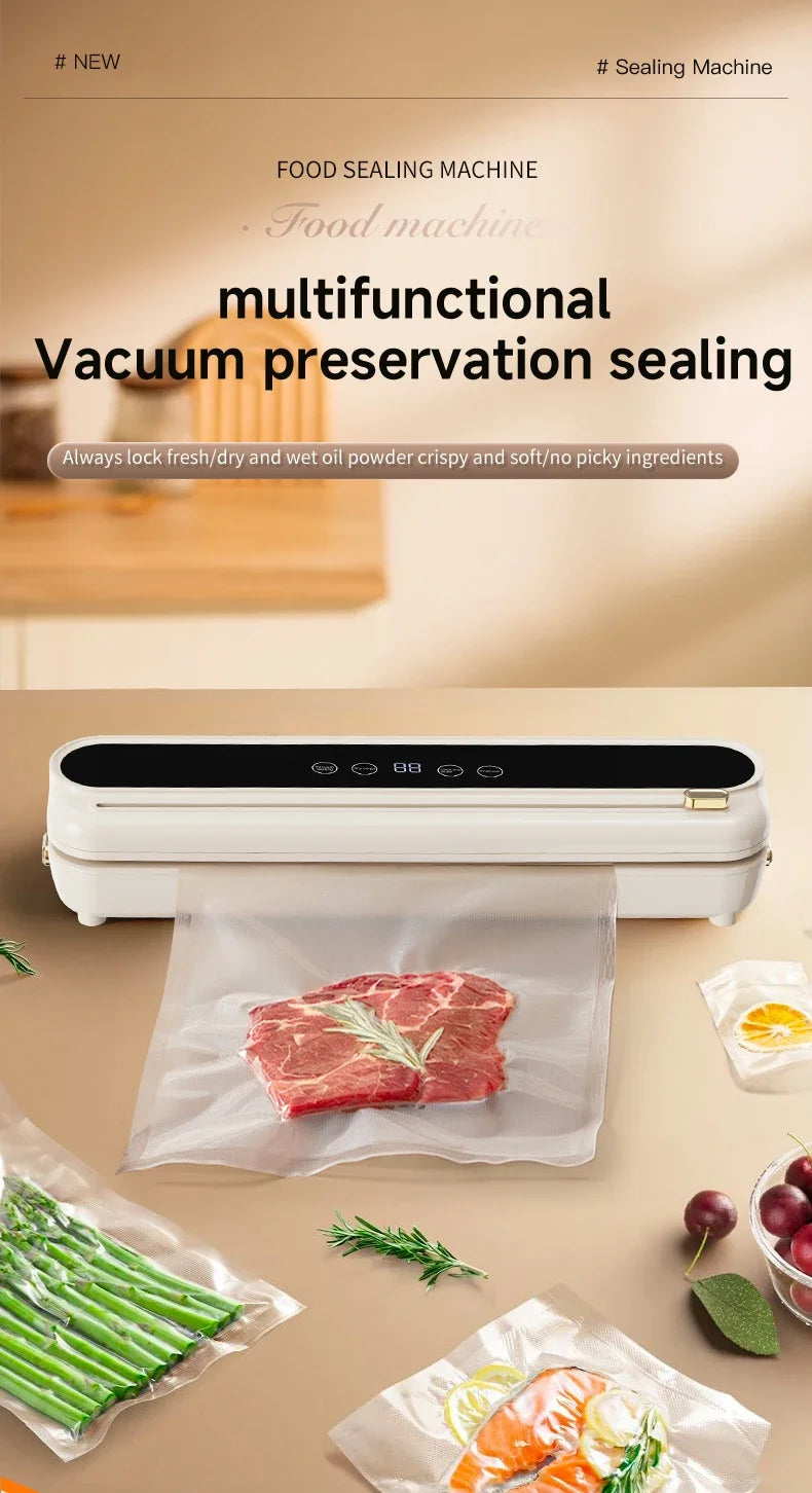 Seladora de Alimentos 30cm: Múltiplos Modos e Cortador Embutido