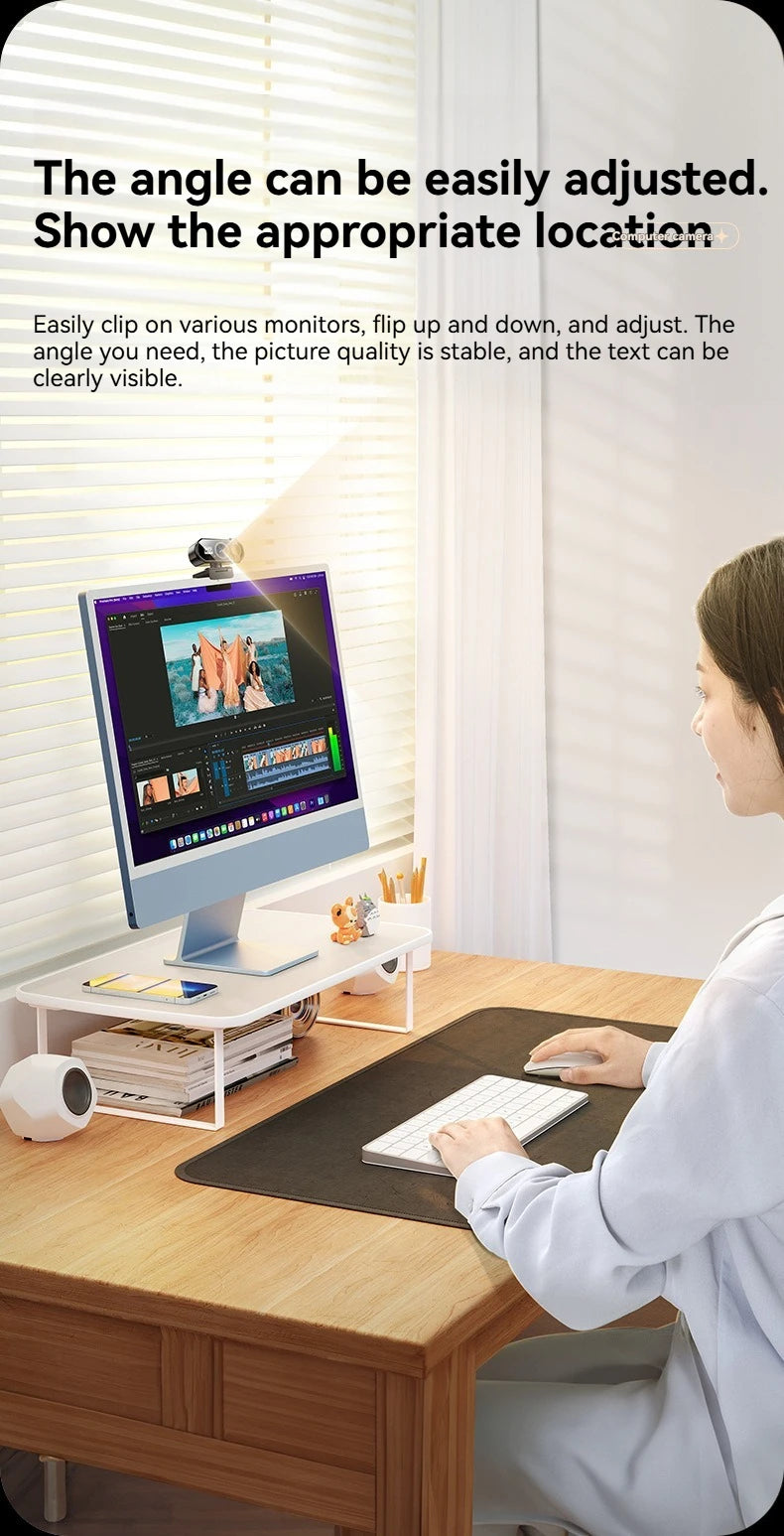 Webcam Xiaomi Q27 (4K/2K/1080p) com Microfone e Foco Automático