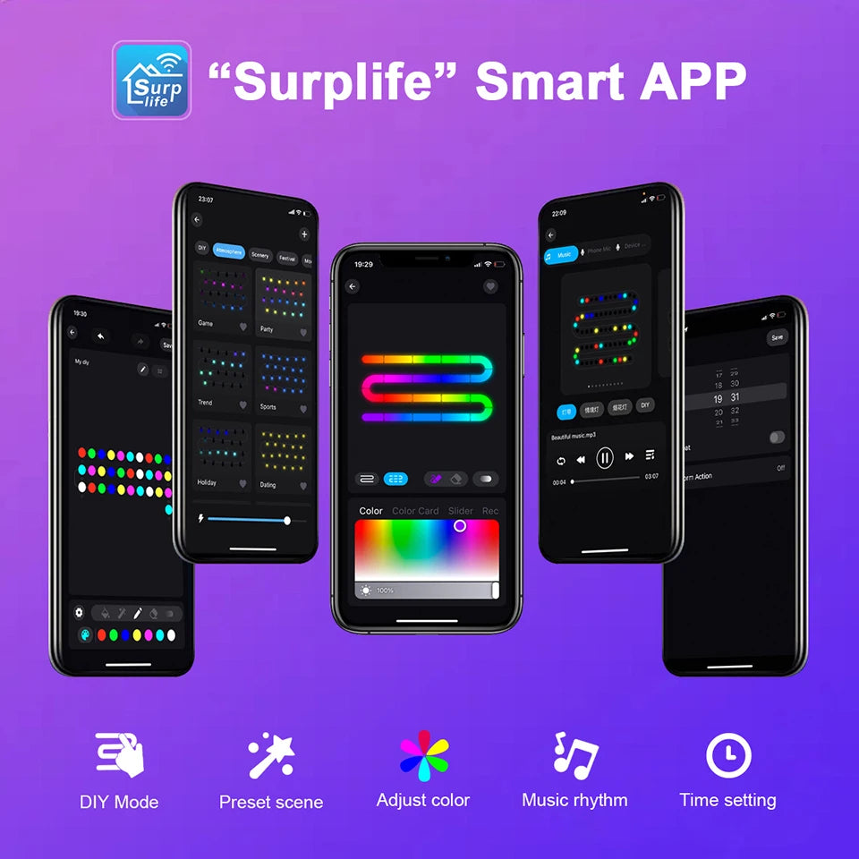 Cordão de Luzes LED Inteligente Tuya Wifi/Bluetooth 15m (25 Lâmpadas)