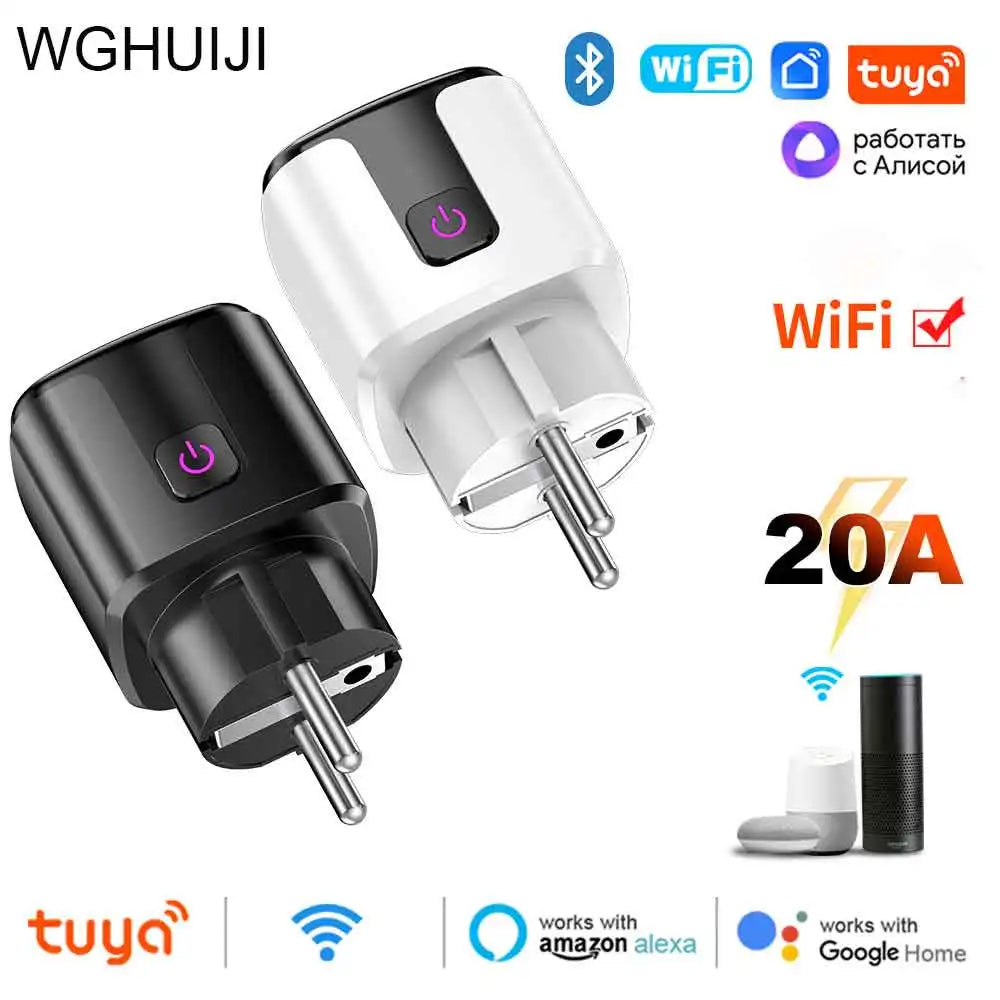 Tomada Inteligente Wifi com Controle Remoto via App e Comando de Voz (Tuya)