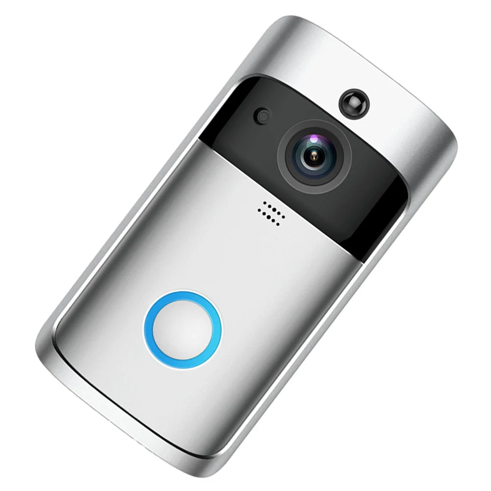 Campainha com Câmera Wifi Sem Fio V5 Pro 720P Visão Noturna (a Pilha)