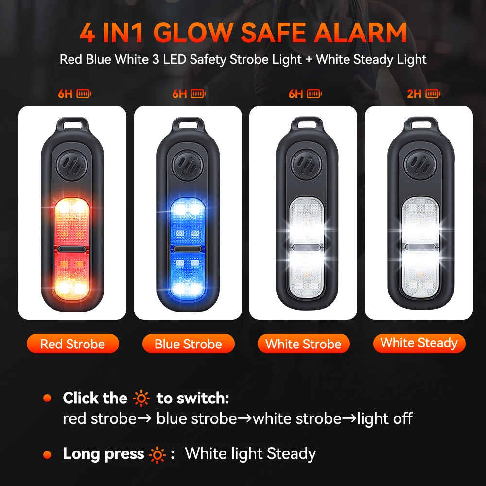 Alarme Pessoal de Defesa Awapow 130dB Recarregável com LED