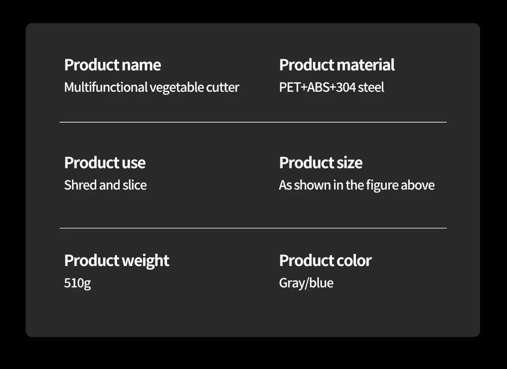 Fatiador Multifuncional: Cortador, Ralador e Picador (Aço Inox)