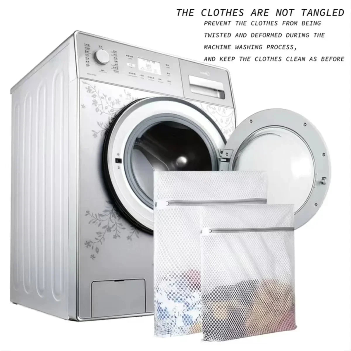 Saco de Lavar Roupas Delicadas (Malha Colmeia) Durável e Reutilizável