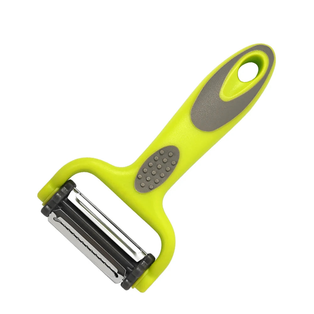 Descascador Giratório 3 em 1: Aço Inox (Fatiador e Ralador)