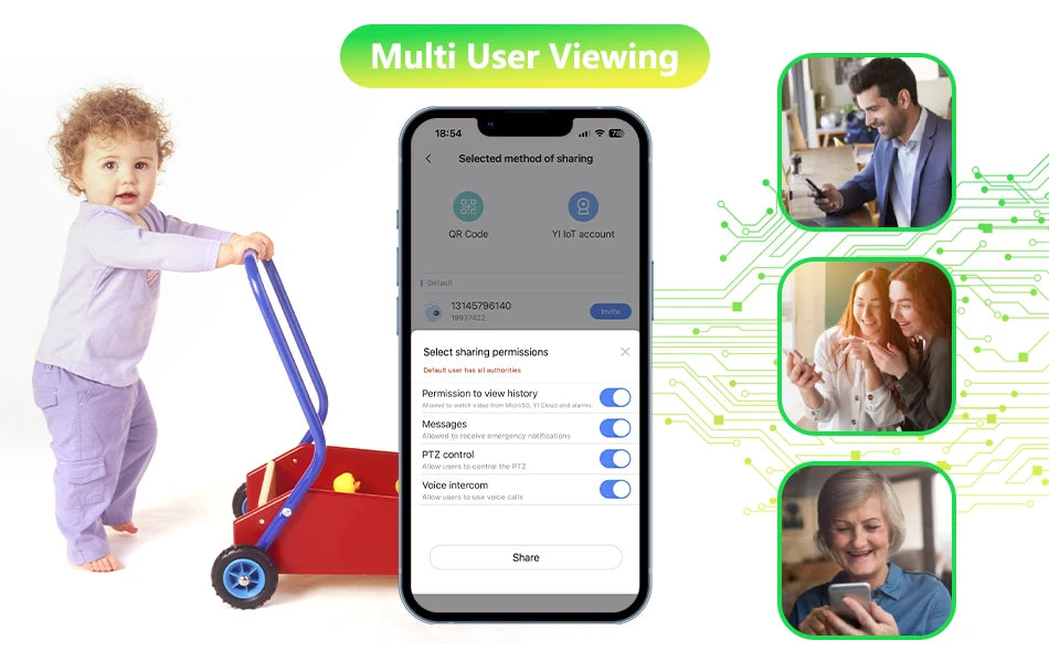 Câmera de Segurança Interna Wifi com Rastreamento Automático (2.4G e 5G)