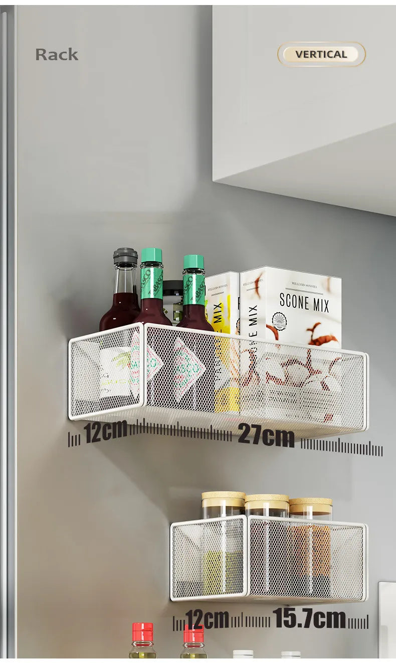 Cesta Organizadora Magnética para Lateral de Geladeira