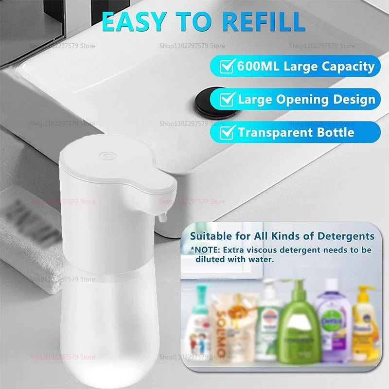 Dispenser Automático de Espuma OLOEY 350ml/600ml Recarregável USB