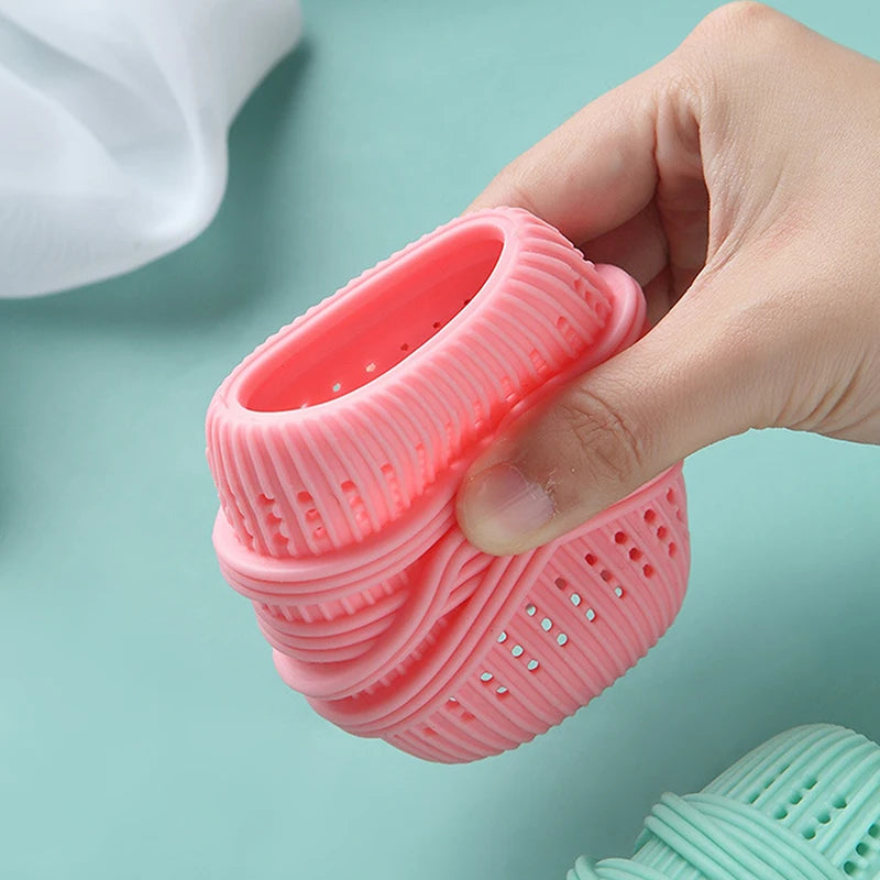 Bola de Lavar Roupa Reutilizável (Anti-Emaranhado e Limpeza)