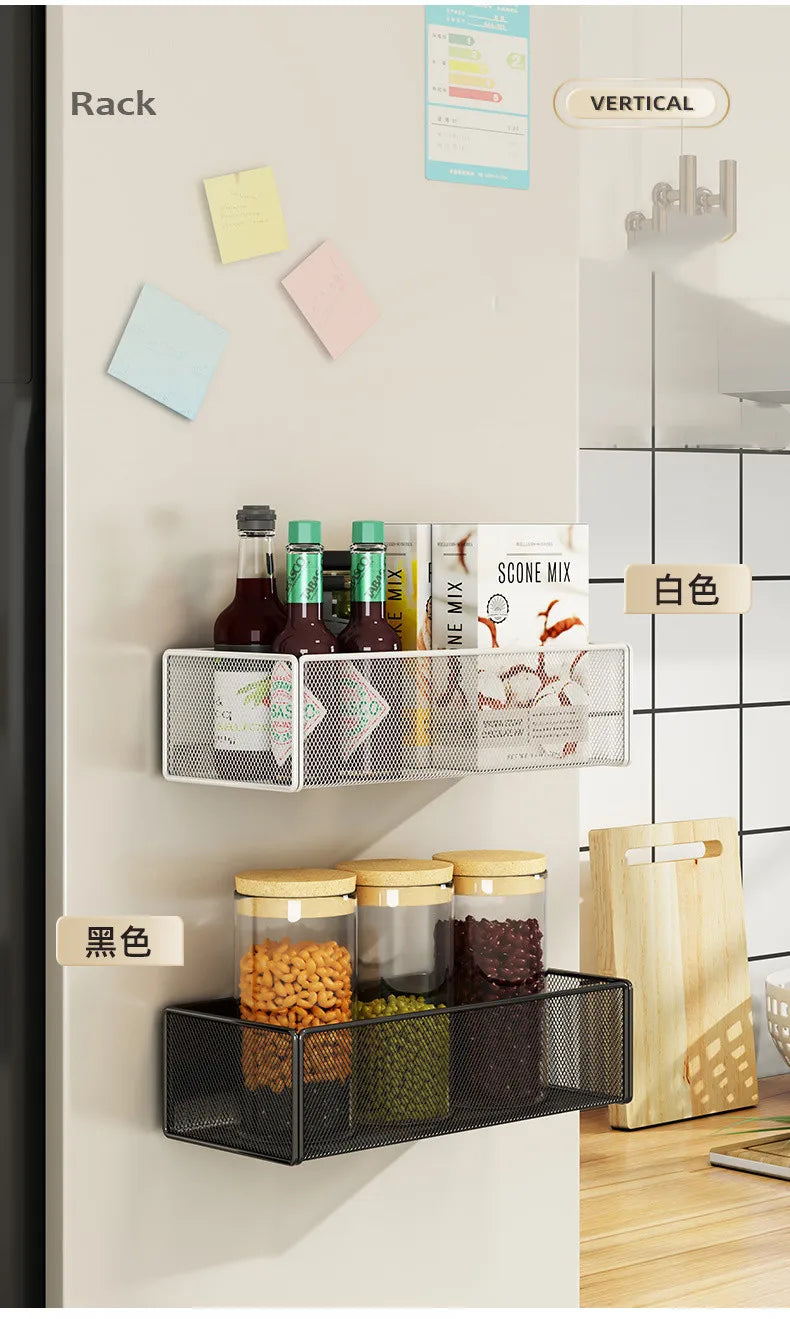 Cesta Organizadora Magnética para Lateral de Geladeira