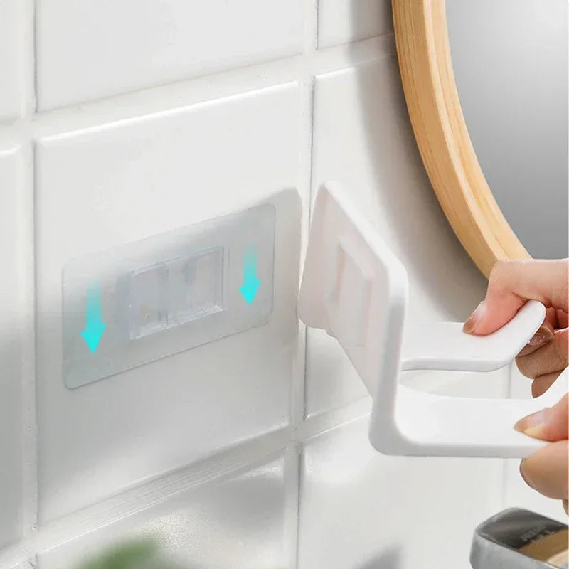 Suporte de Canto para Secador e Chapinha Adesivo (Prateleira de Parede)