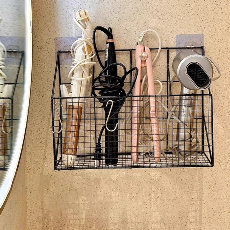 Organizador de Parede para Secador, Chapinha e Acessórios (Sem Furos)