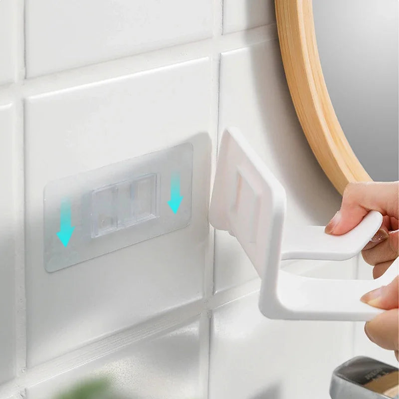 Suporte de Canto para Secador e Chapinha Adesivo (Prateleira de Parede)