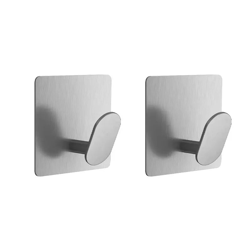 Kit 2/4 Unidades Gancho Adesivo de Parede em Aço Inox 304 (Sem Furos)