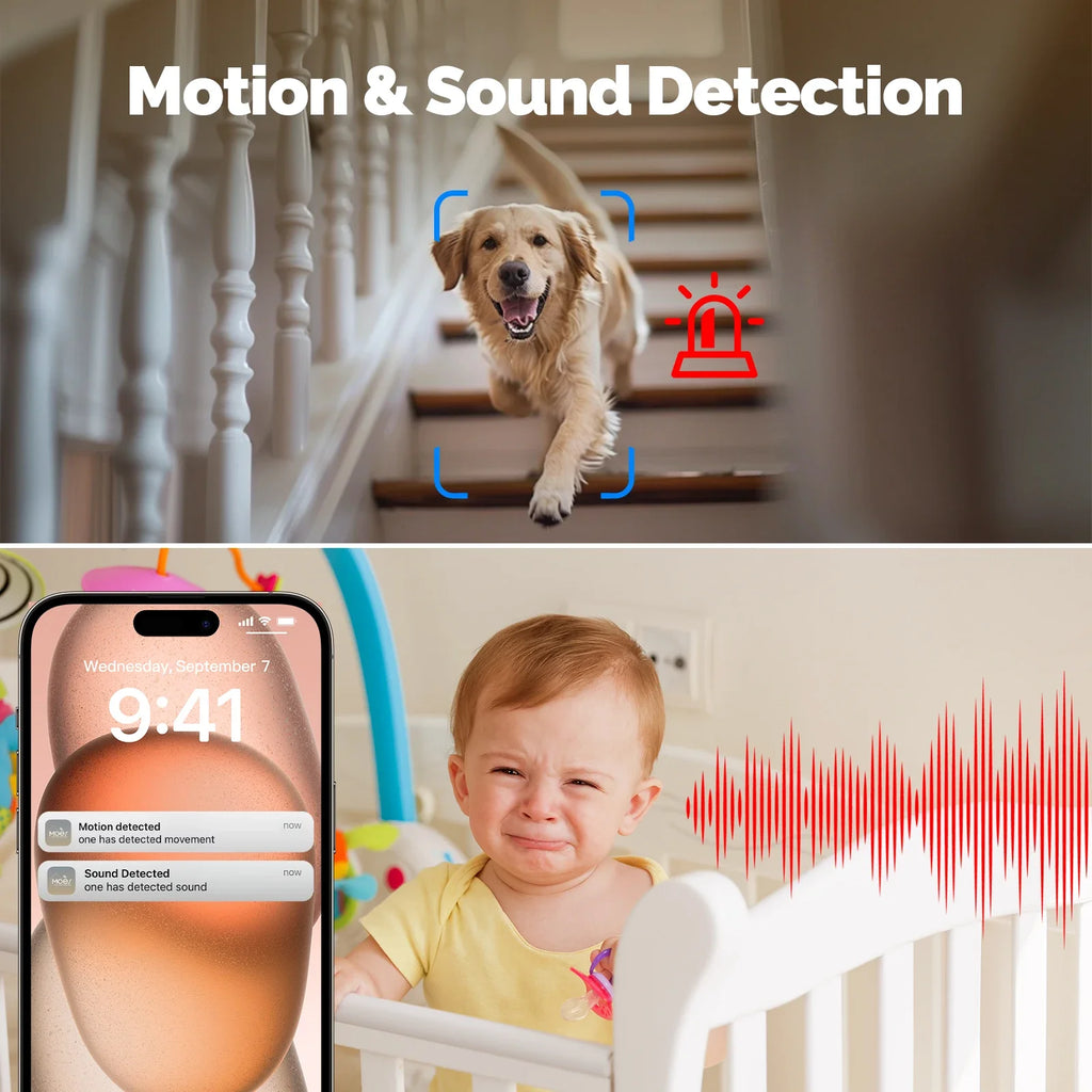 Câmera de Segurança Interna MOES Tuya com Wifi 6/2.4 e Rastreamento