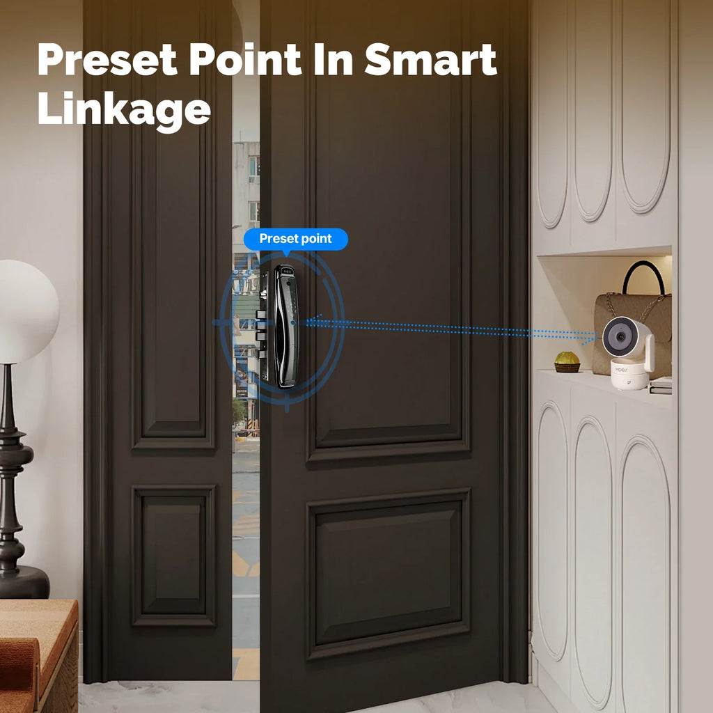 Câmera de Segurança Interna MOES Tuya com Wifi 6/2.4 e Rastreamento