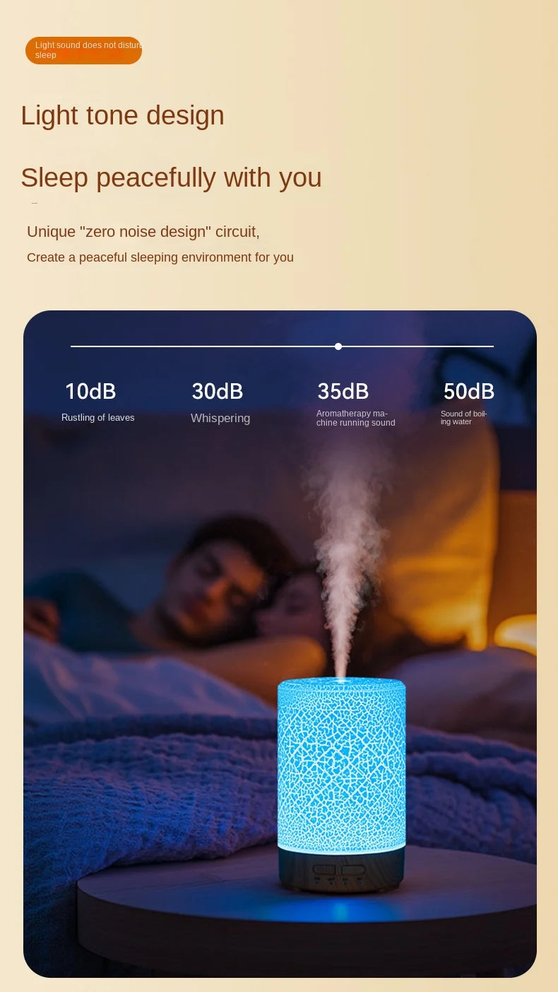 Mini Difusor de Aromas Ultrassônico USB com Luz Noturna LED (150ml)