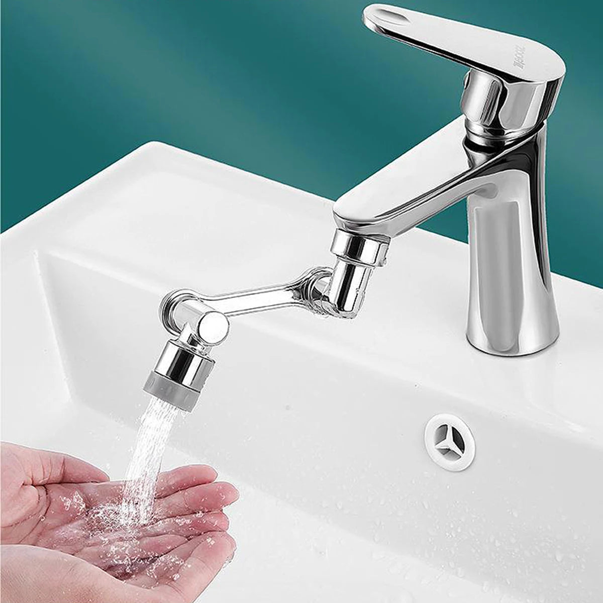 Bico de Torneira com Braço Extensor e Rotação 1080° (Adaptador 22/24mm)