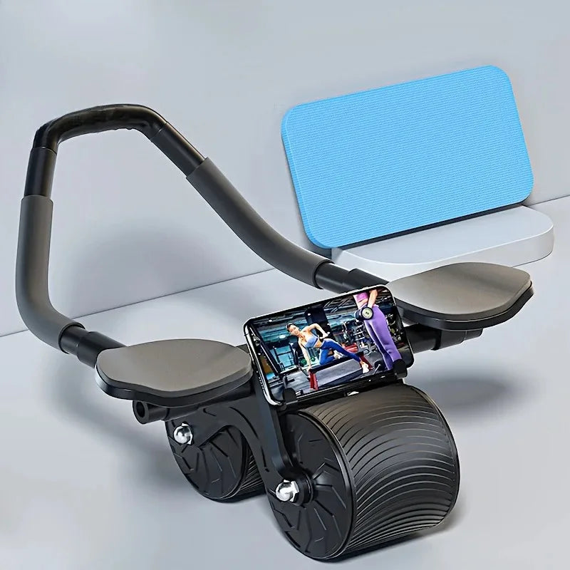 Roda Abdominal Dupla com Suporte para Celular (Exercício em Casa)