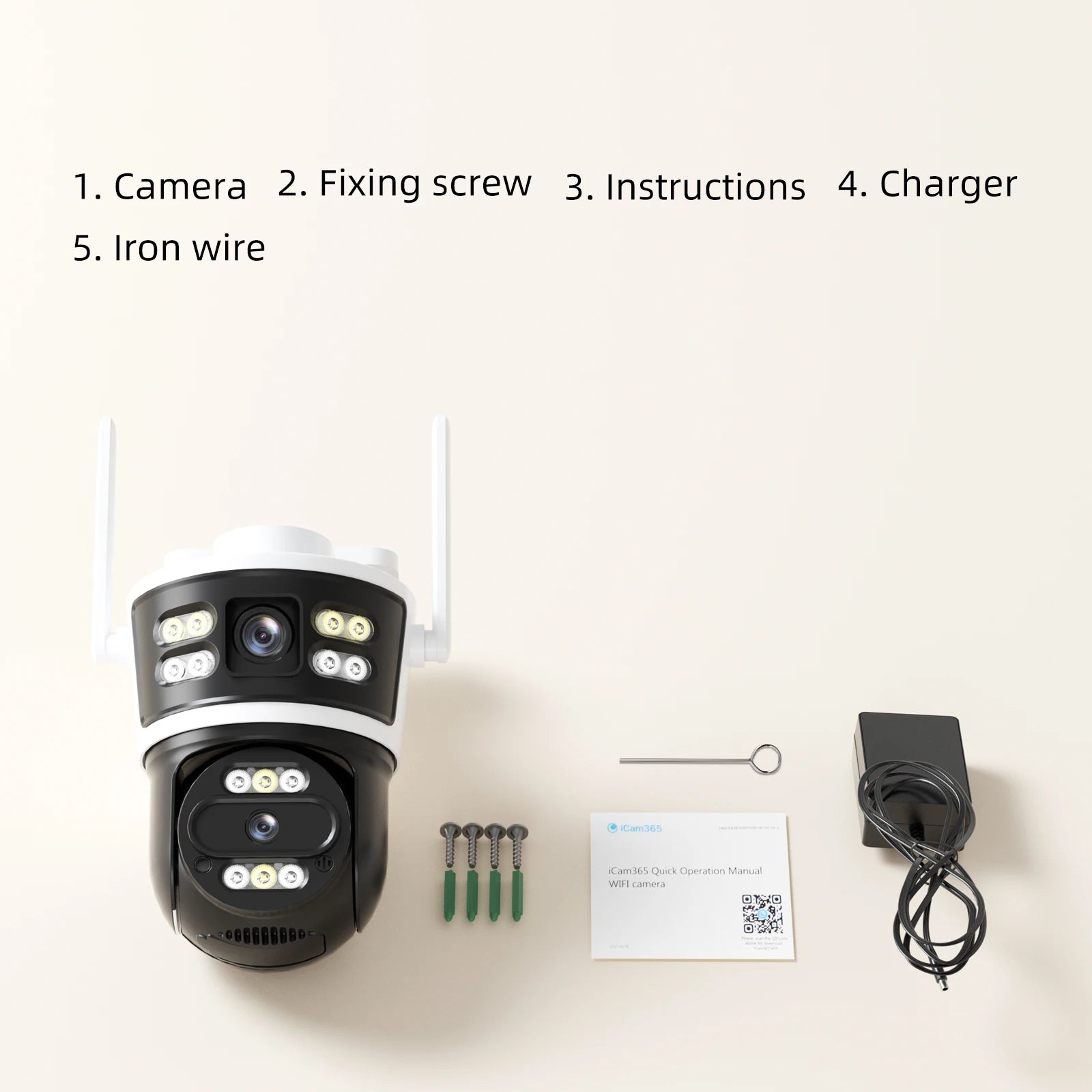 Câmera IP à Prova d'Água (IP66) com Lente Dupla e Visão Noturna Colorida