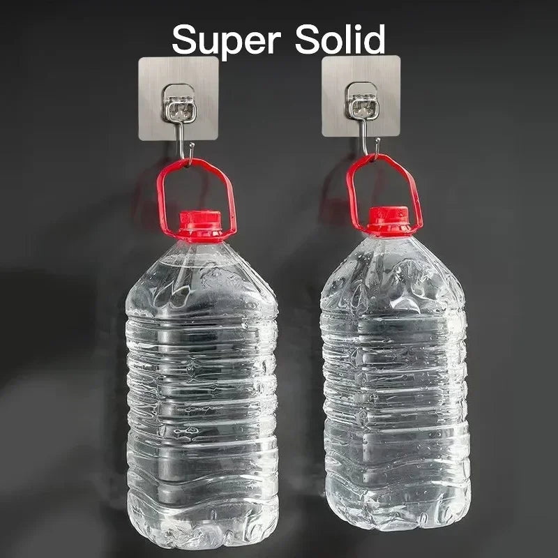 Kit com 3 Ganchos Adesivos de Parede Multiuso (Alta Resistência/Sem Furos)